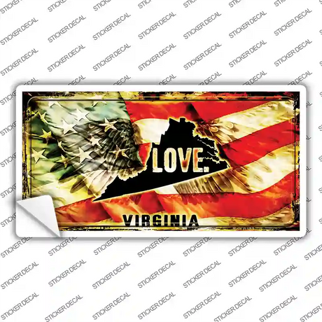 Virginia Love Novelty Sticker Decal