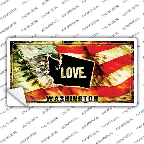 Washington Love Novelty Sticker Decal