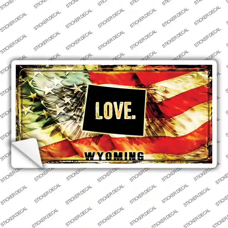 Wyoming Love Novelty Sticker Decal