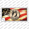 POW MIA With USA Flag Novelty Sticker Decal