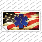 EMT Logo With USA Flag Novelty Sticker Decal