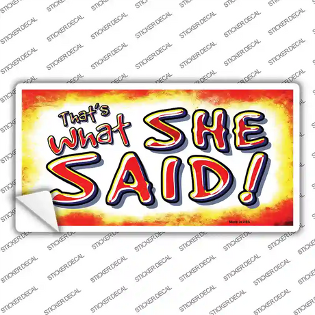 Thats What She Said Novelty Sticker Decal
