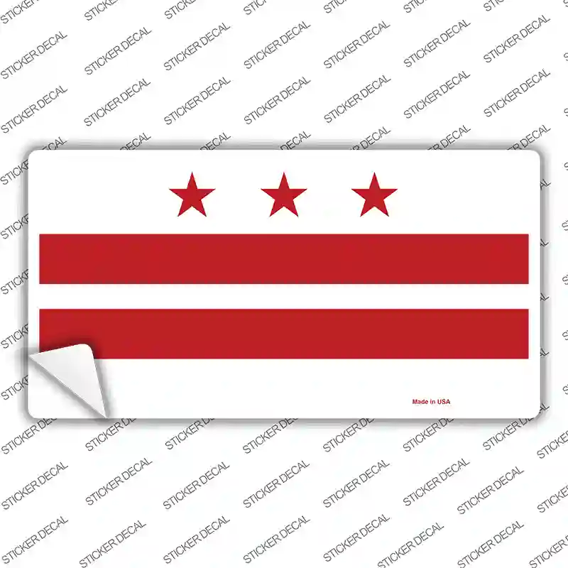 Washington DC Flag Novelty Sticker Decal