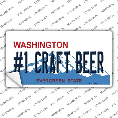 No 1 Craft Beer Washington Novelty Sticker Decal