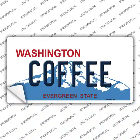 Coffee Washington Novelty Sticker Decal