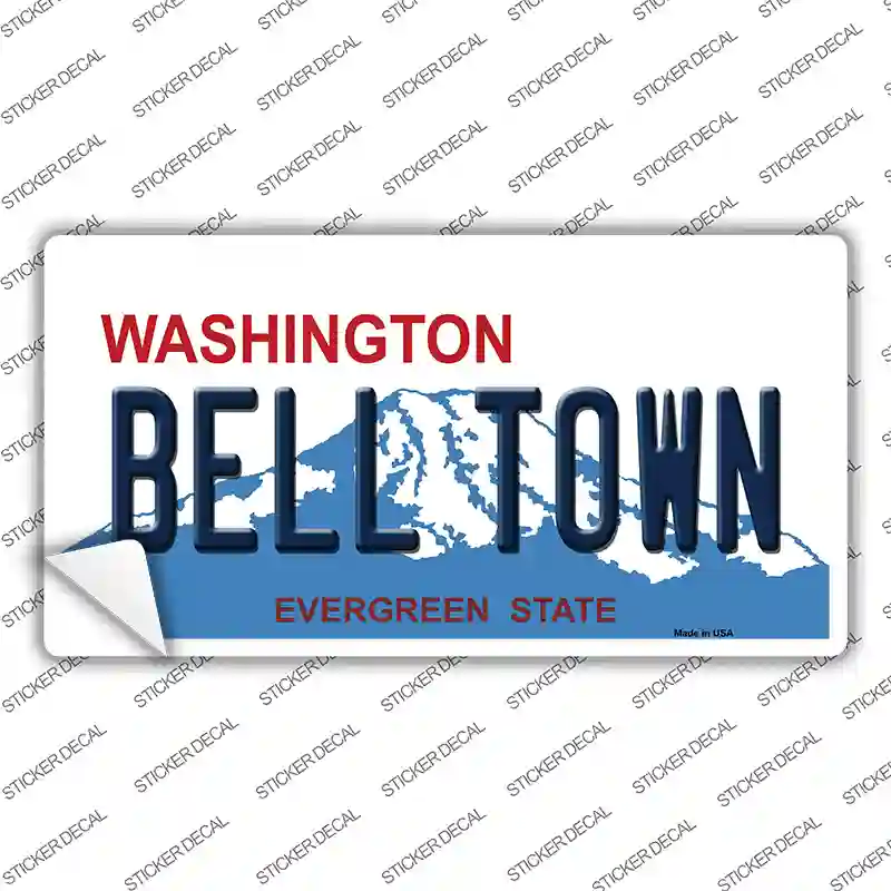 Bell Town Washington Novelty Sticker Decal