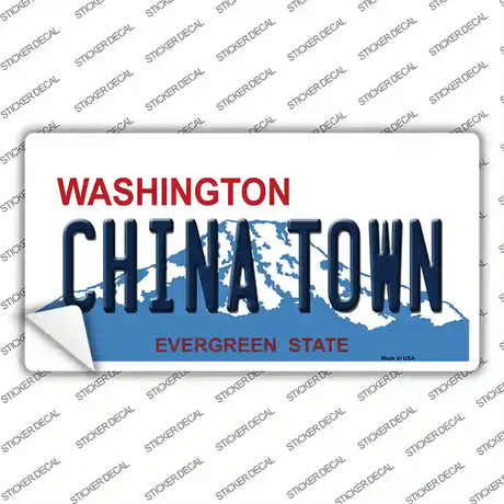 China Town Washington Novelty Sticker Decal
