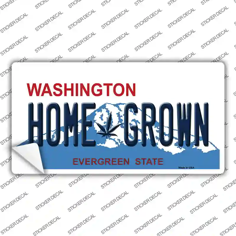 Home Grown Washington Novelty Sticker Decal