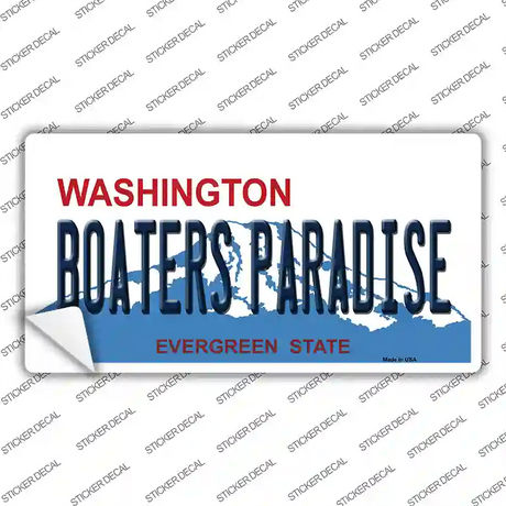 Boaters Paradise Washington Novelty Sticker Decal