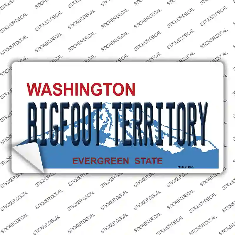 Bigfoot Territory Washington Novelty Sticker Decal