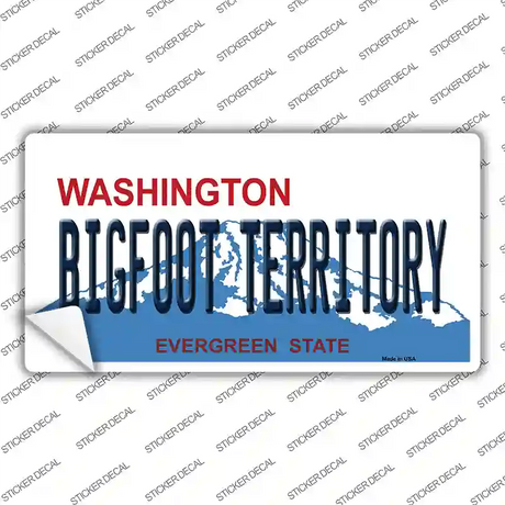 Bigfoot Territory Washington Novelty Sticker Decal