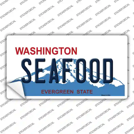 Seafood Washington Novelty Sticker Decal