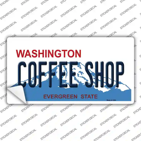 Coffee Shop Washington Novelty Sticker Decal