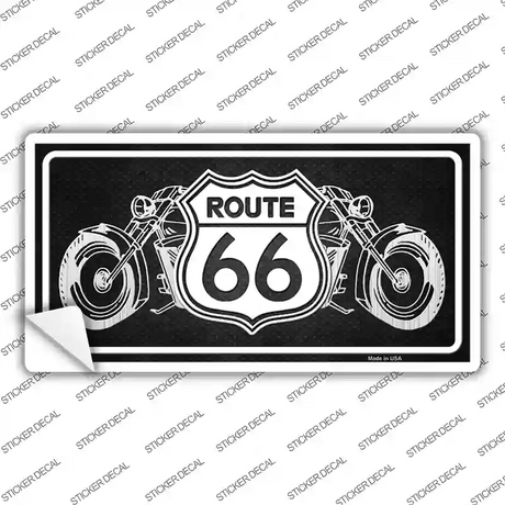 Route 66 With Bikes Novelty Sticker Decal