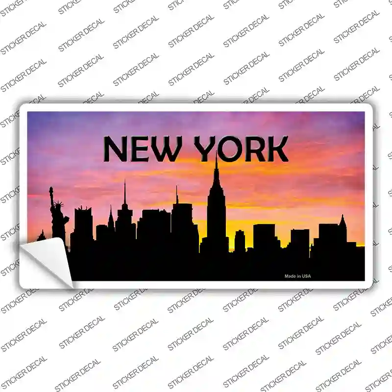 New York Silhouette Novelty Sticker Decal