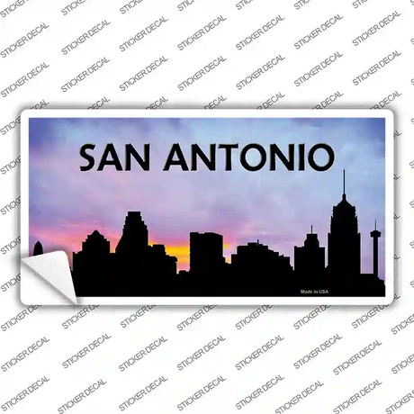 San Antonio Silhouette Novelty Sticker Decal