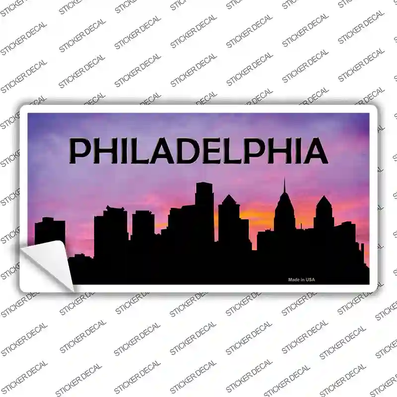 Philadelphia Silhouette Novelty Sticker Decal