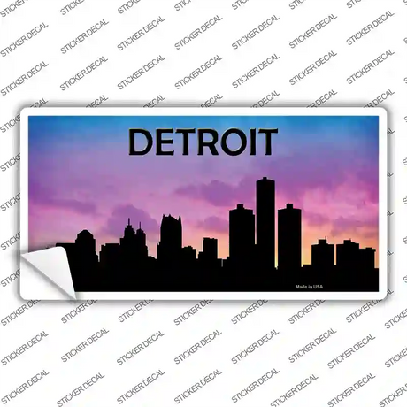 Detroit Silhouette Novelty Sticker Decal