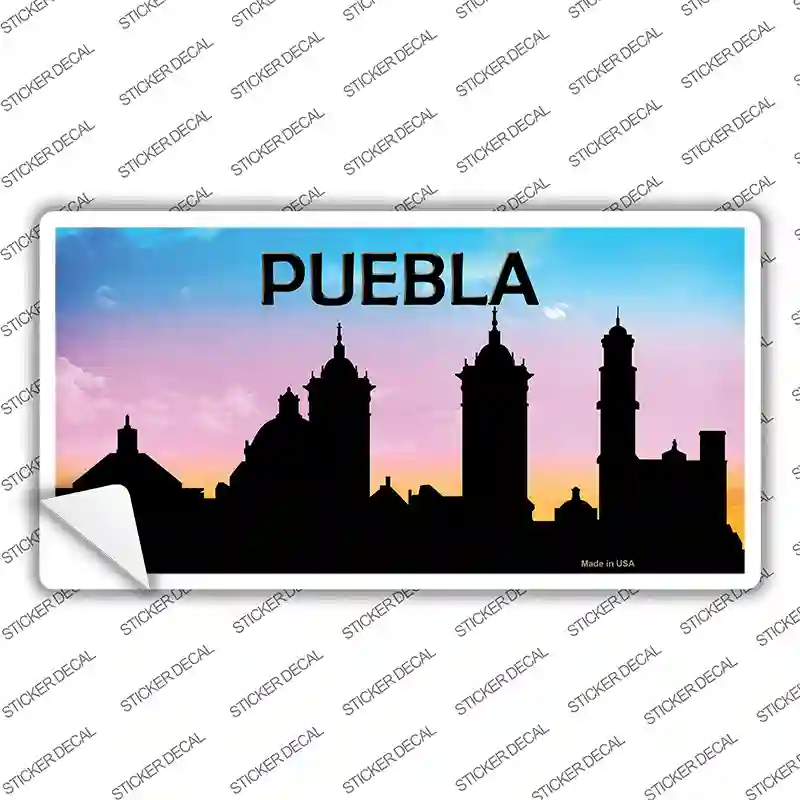 Puebla Silhouette Novelty Sticker Decal
