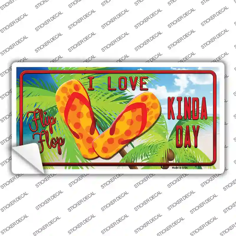 I Love Flip Flop Novelty Sticker Decal