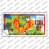 I Love Flip Flop Novelty Sticker Decal