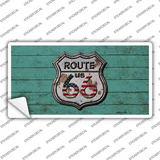 Route 66 Rusty On Wood Novelty Sticker Decal