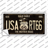 Bald Eagle Route 66 Novelty Sticker Decal