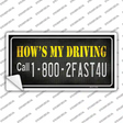 Hows My Driving Novelty Sticker Decal