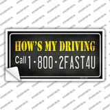 Hows My Driving Novelty Sticker Decal