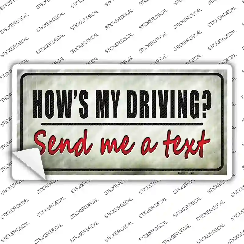 Send Me A Text Novelty Sticker Decal