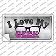 I Love My Geek Pink Novelty Sticker Decal