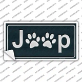 J**p Paw Prints Novelty Sticker Decal