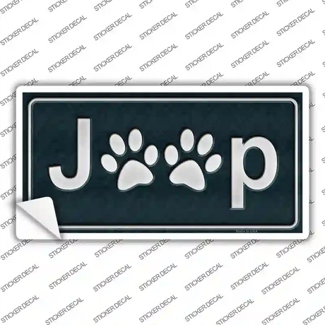 J**p Paw Prints Novelty Sticker Decal