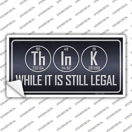 Think Novelty Sticker Decal