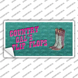 Country Gals Flip Flops Novelty Sticker Decal