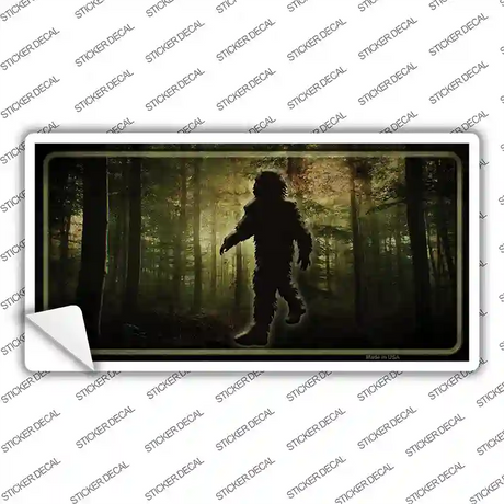 Bigfoot In The Woods Novelty Sticker Decal