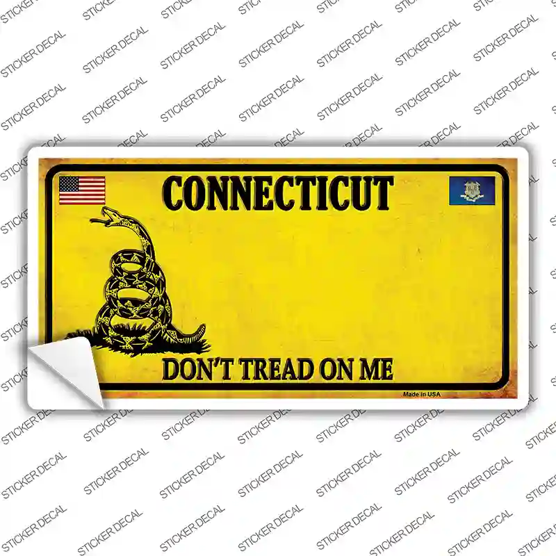 Connecticut Dont Tread On Me Novelty Sticker Decal