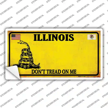 Illinois Dont Tread On Me Novelty Sticker Decal