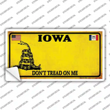 Iowa Dont Tread On Me Novelty Sticker Decal