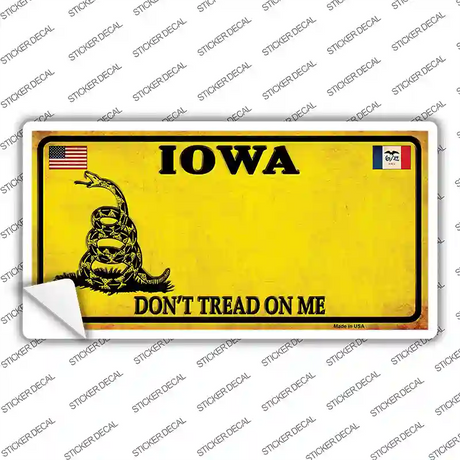 Iowa Dont Tread On Me Novelty Sticker Decal
