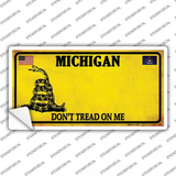 Michigan Dont Tread On Me Novelty Sticker Decal