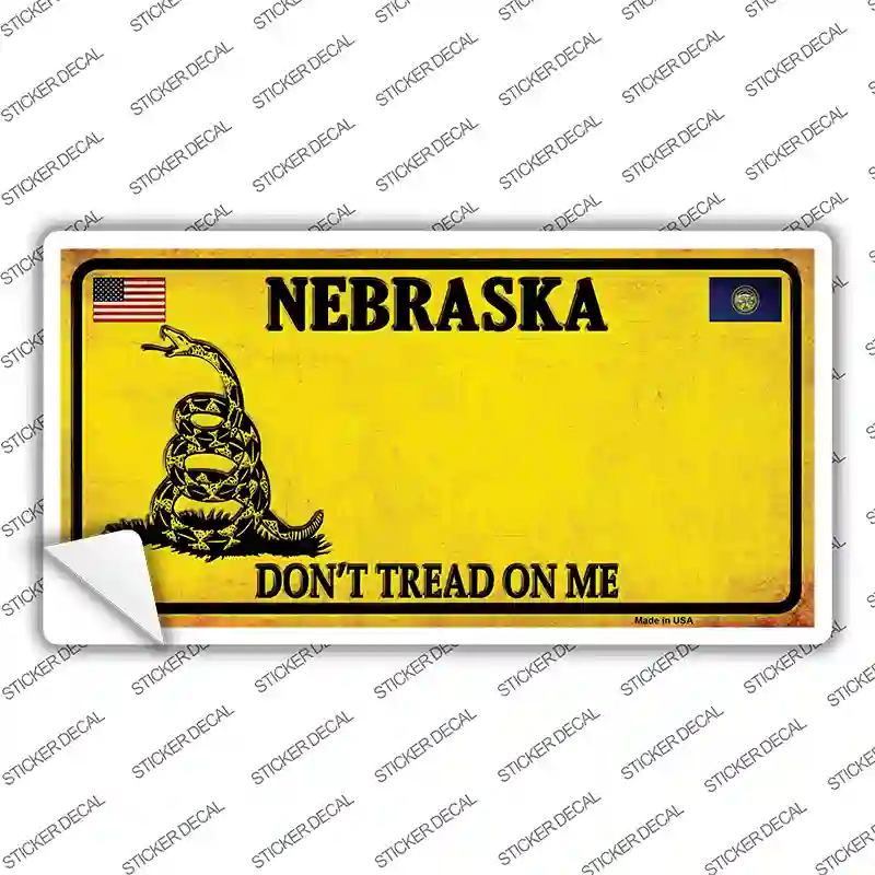 Nebraska Dont Tread On Me Novelty Sticker Decal