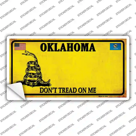 Oklahoma Dont Tread On Me Novelty Sticker Decal