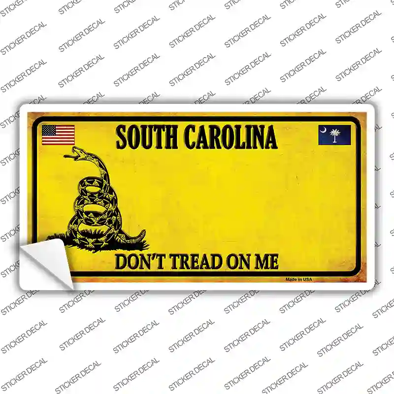 South Carolina Dont Tread On Me Novelty Sticker Decal