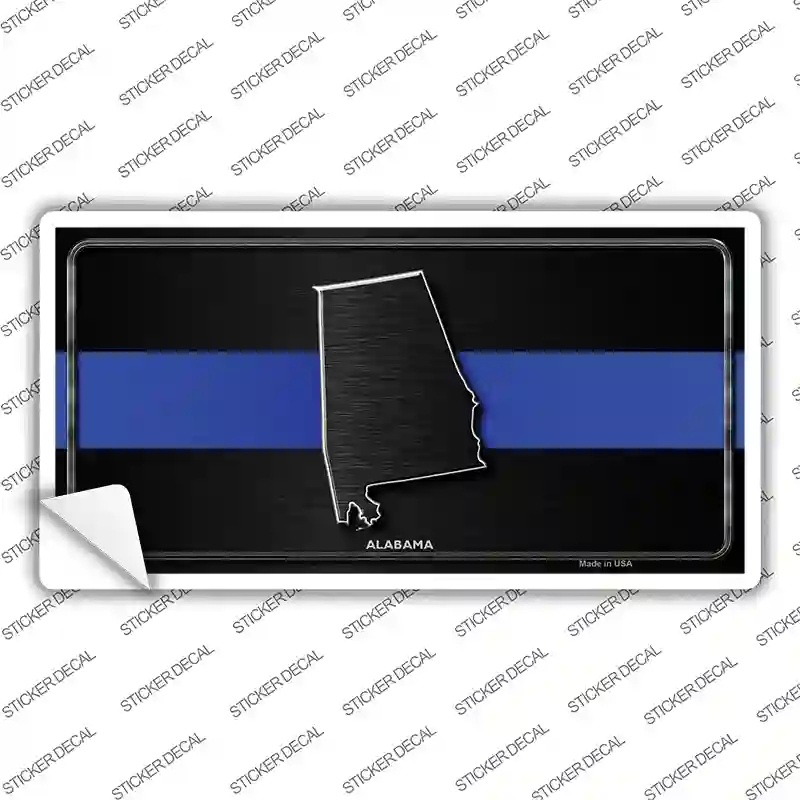 Alabama Thin Blue Line Novelty Sticker Decal