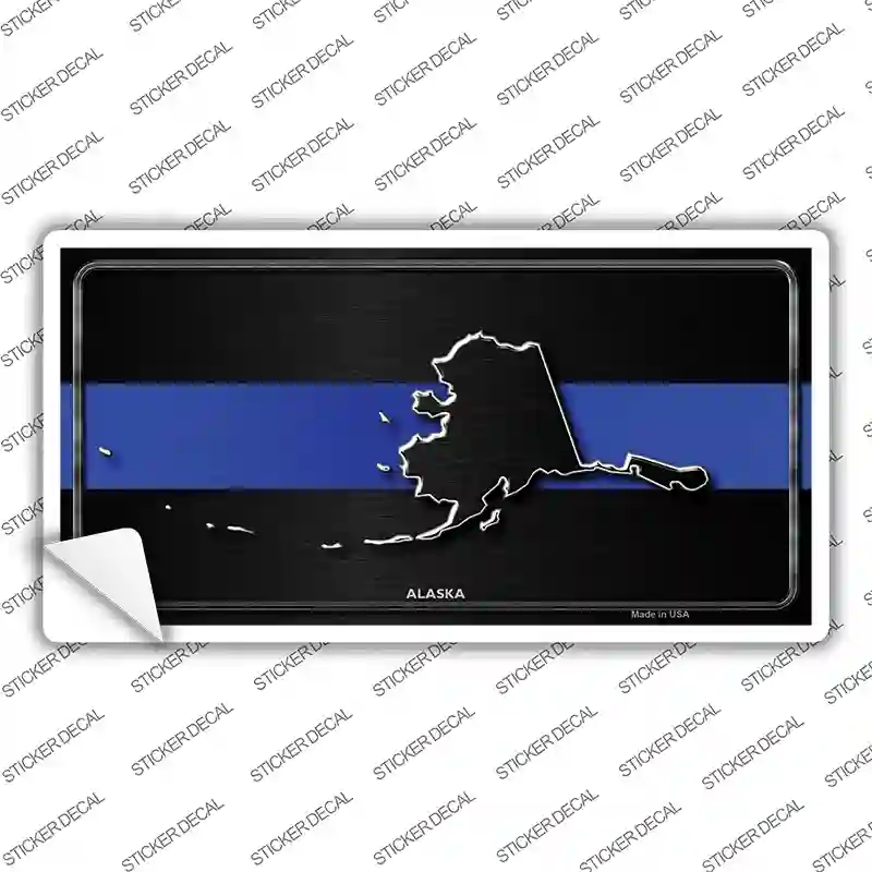 Alaska Thin Blue Line Novelty Sticker Decal
