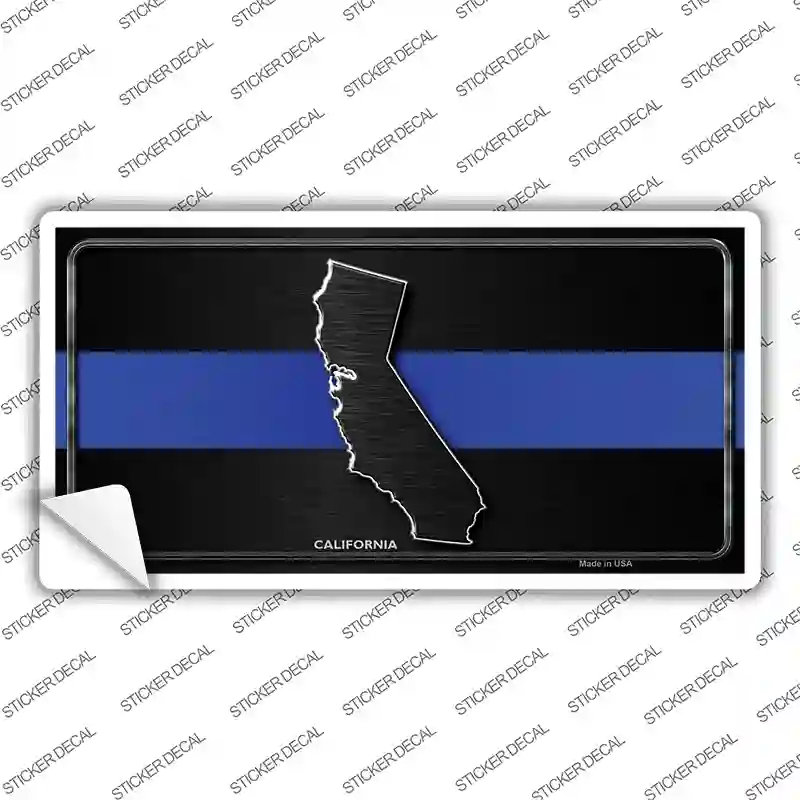 California Thin Blue Line Novelty Sticker Decal