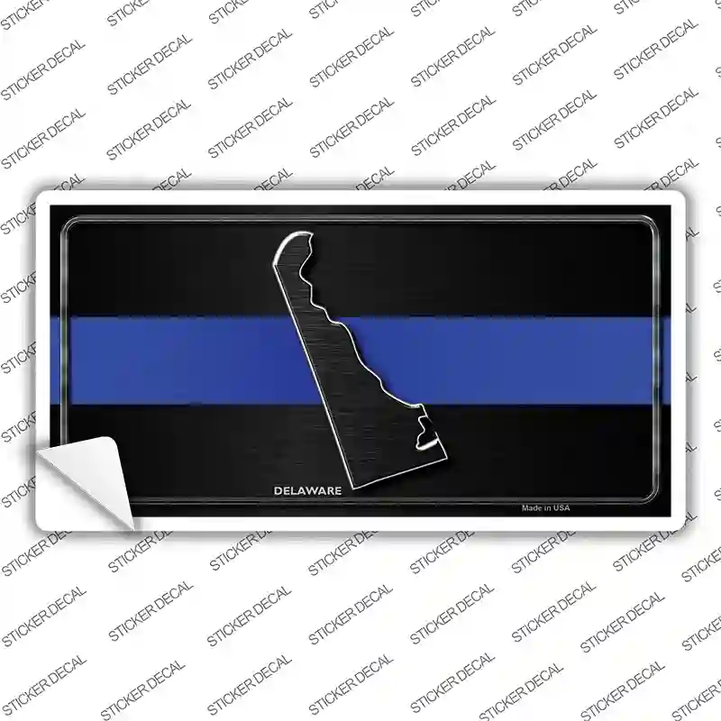 Delaware Thin Blue Line Novelty Sticker Decal