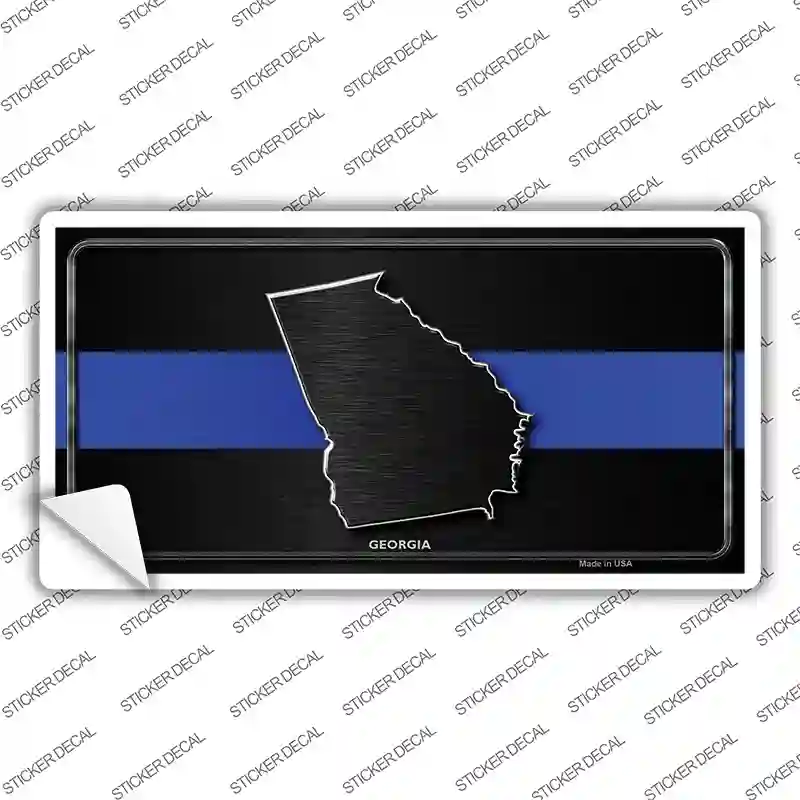 Georgia Thin Blue Line Novelty Sticker Decal