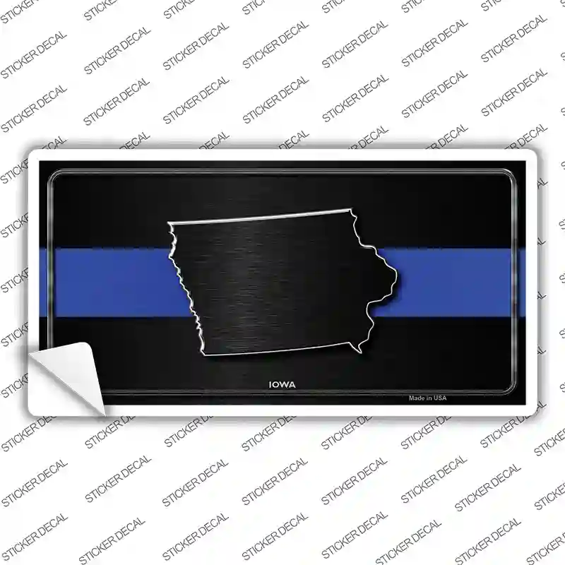 Iowa Thin Blue Line Novelty Sticker Decal